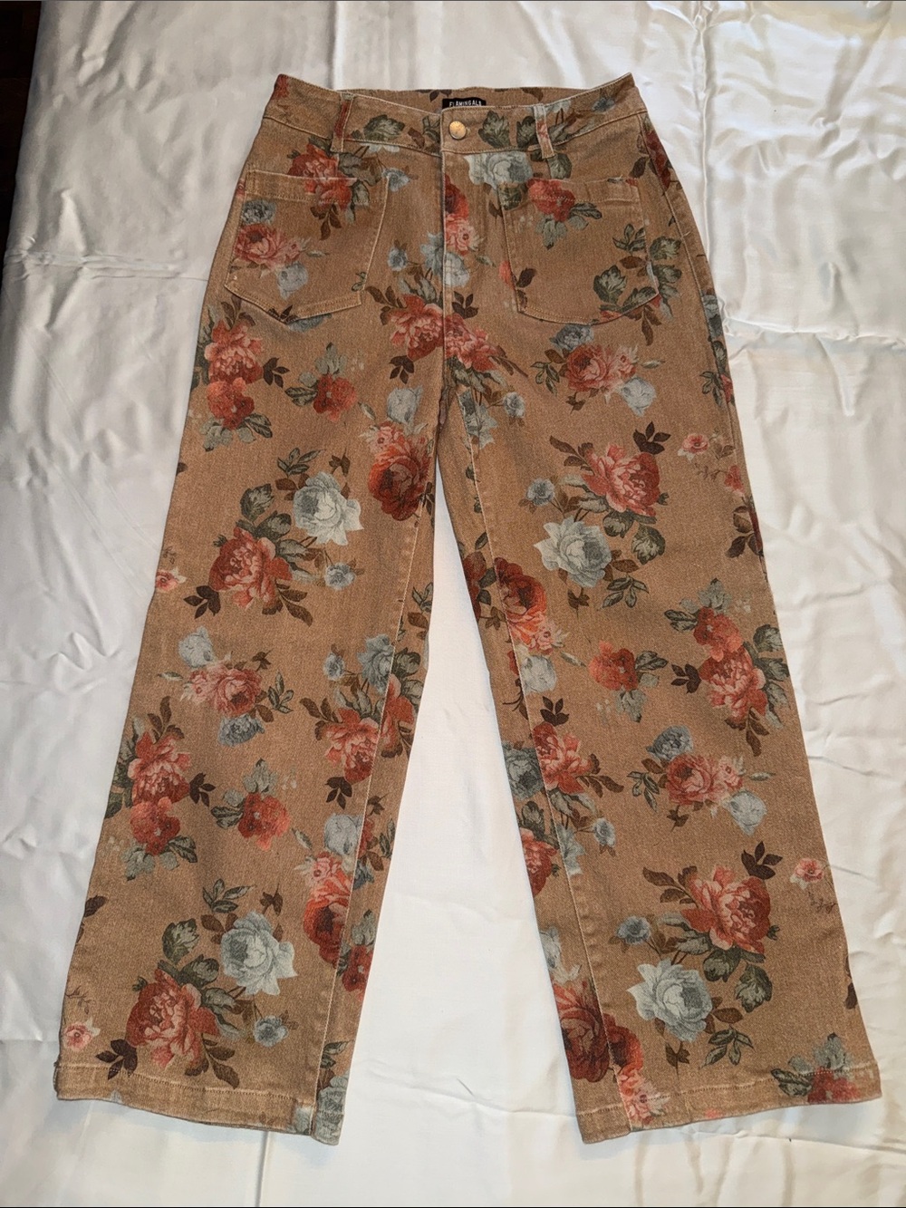 Wide Leg Cottagecore Eclectic Floral Troussers
